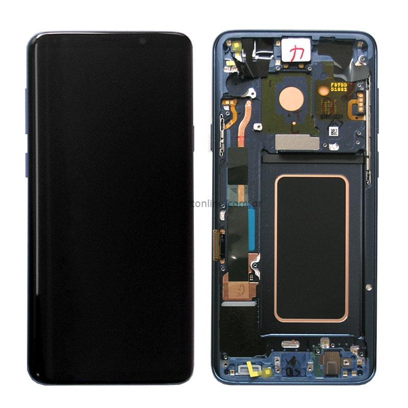 Οθόνη με Touch Screen & Μπροστινή Πρόσοψη Samsung G965F Galaxy S9 Plus Μπλε (Original)