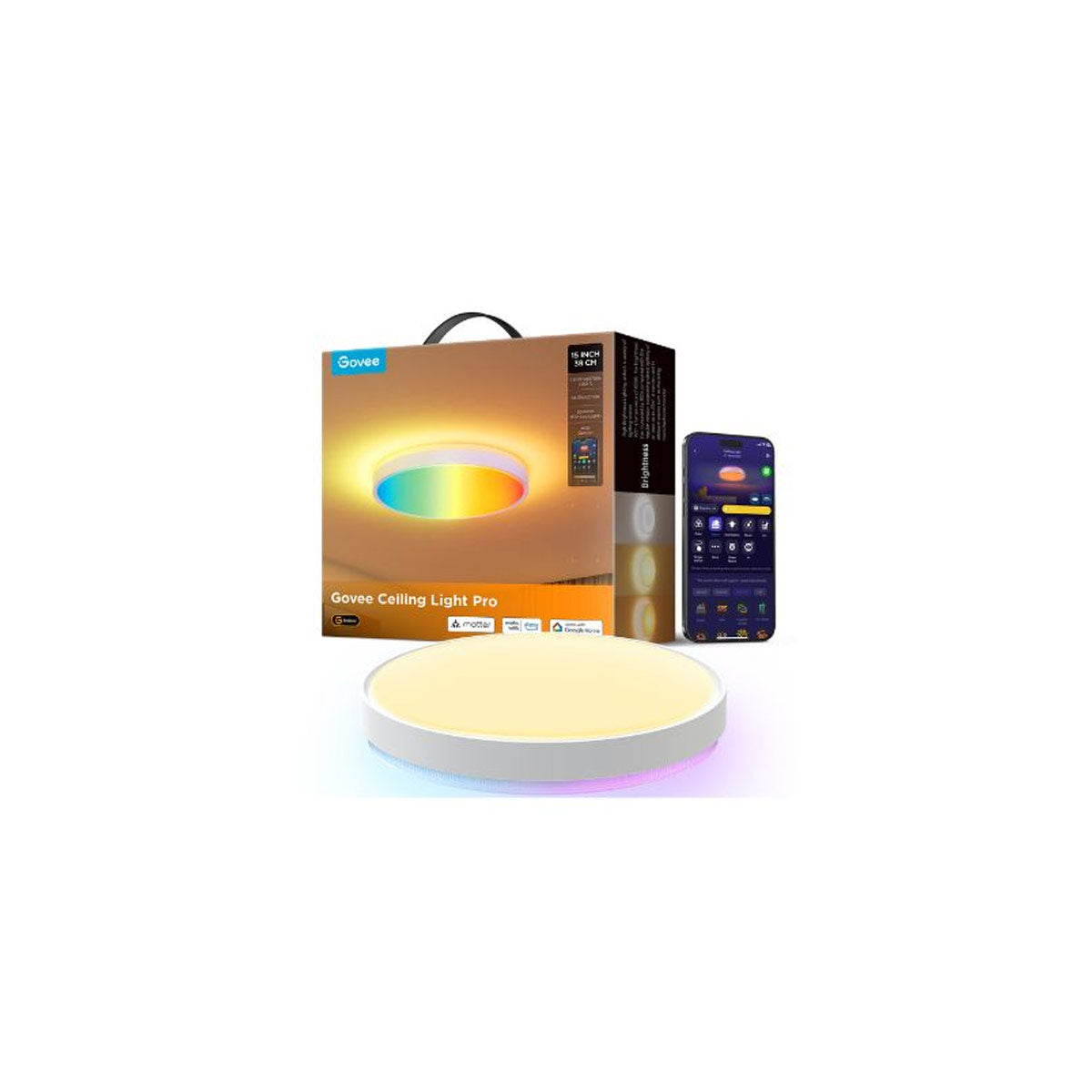 Govee 15inch RGBICWW + RGBICWW Round Smart Ceiling Light
