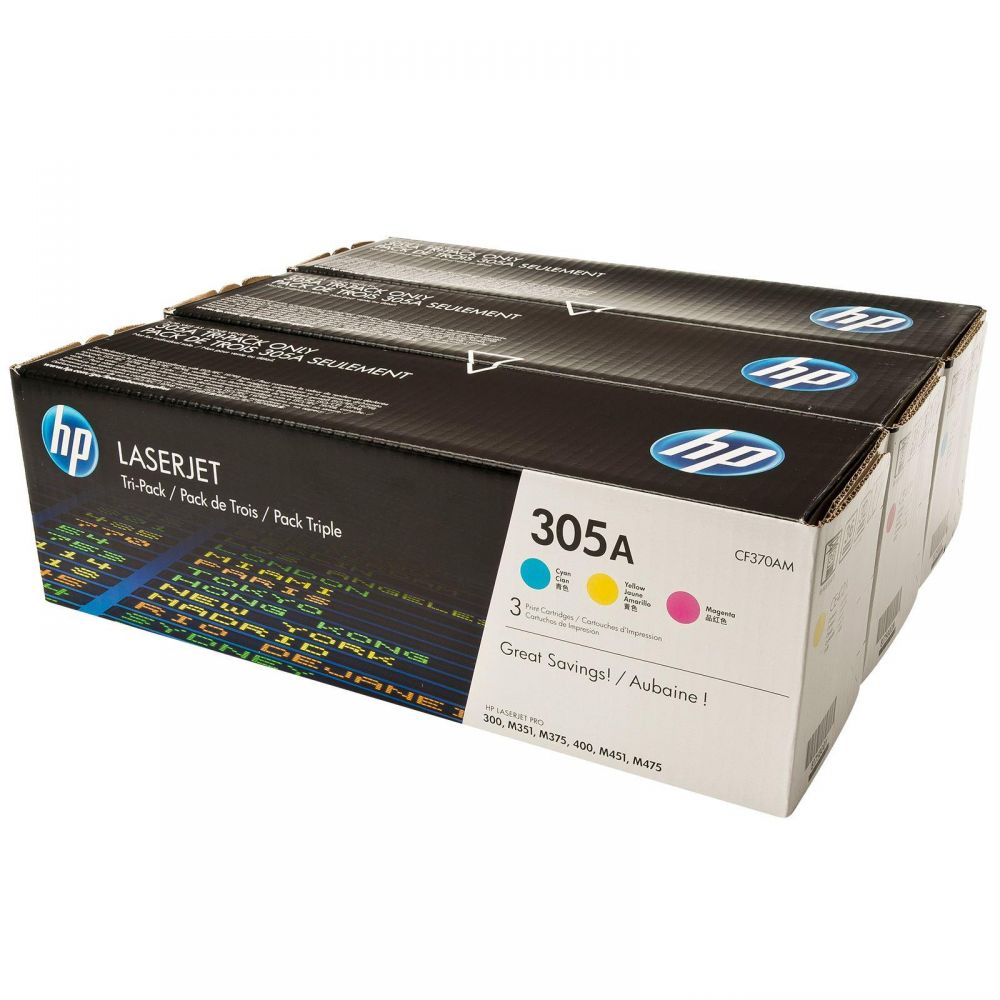 Toner Laser HP LJ Pro Color M451 305A CYM Tri-Pack