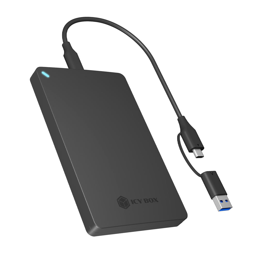 ICY Box External USB-C 3.2 GEN2 Toolless 2.5' SATA Enclosure Black