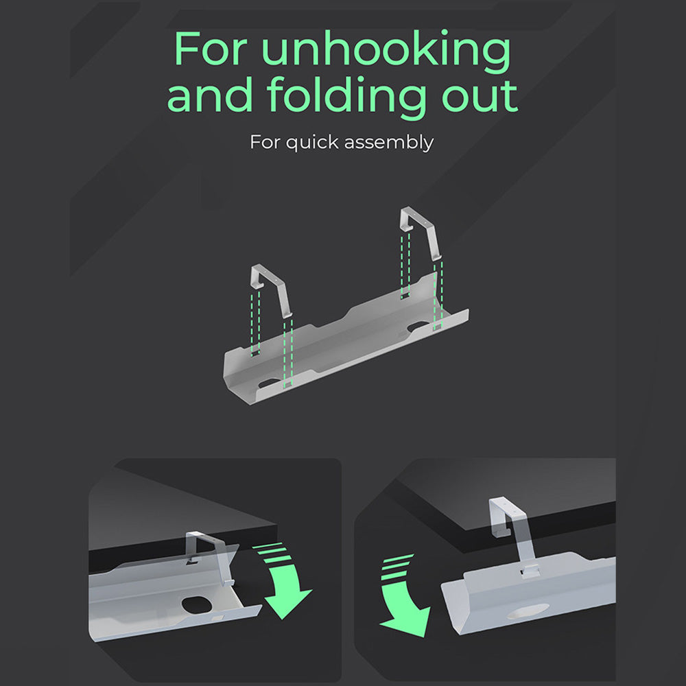 ICY Box Cable Management Tray For Desks White