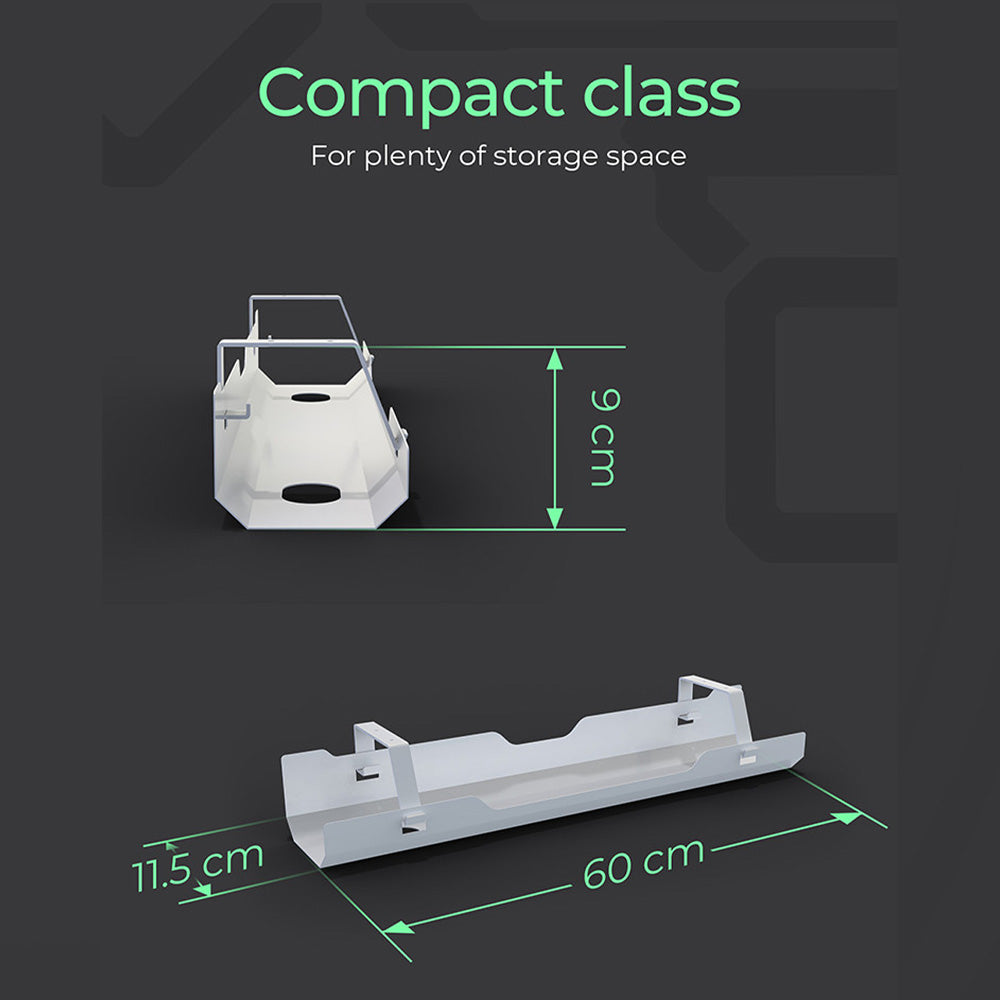 ICY Box Cable Management Tray For Desks White