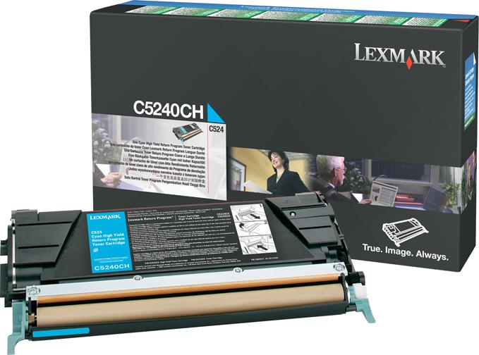 Toner Laser Lexmark C5240CH Cyan High Yield 5K Pgs