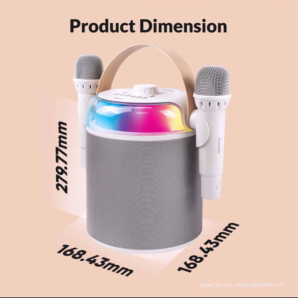 SONICGEAR BT5.3 Portable RGB Karaoke Wireless Speaker IOX K800 White