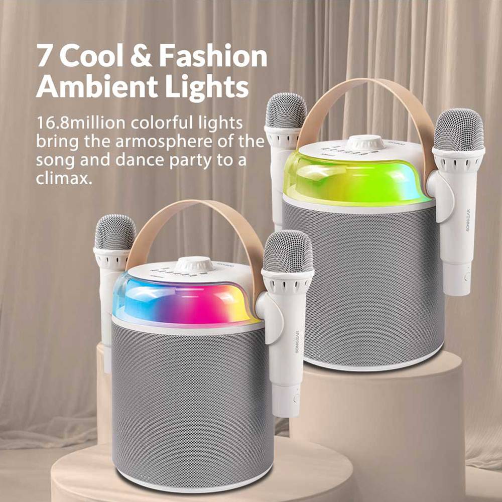 SONICGEAR BT5.3 Portable RGB Karaoke Wireless Speaker IOX K800 White