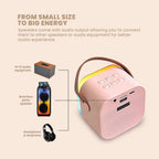SONICGEAR IOX K200 Bluetooth 5.1 Home Karaoke Portable Speaker With Wireless MIC Pink