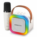 SONICGEAR IOX K200 Bluetooth 5.1 Home Karaoke Portable Speaker With Wireless MIC White