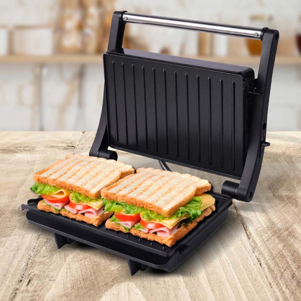 JOCCA Panini Grill 2 Slices 1000W Black