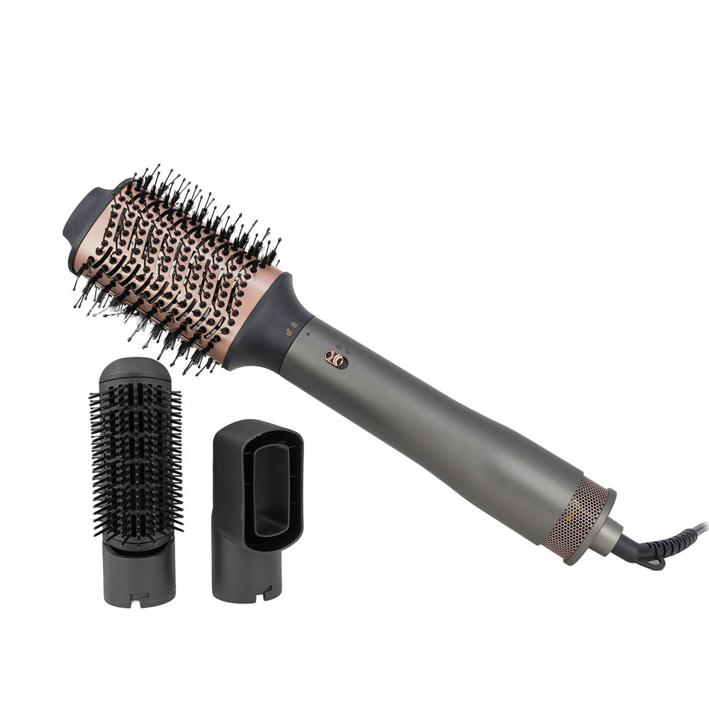 JOCCA 4-IN-1 Hair Dryer Brush With 3 Interchangeable Heads