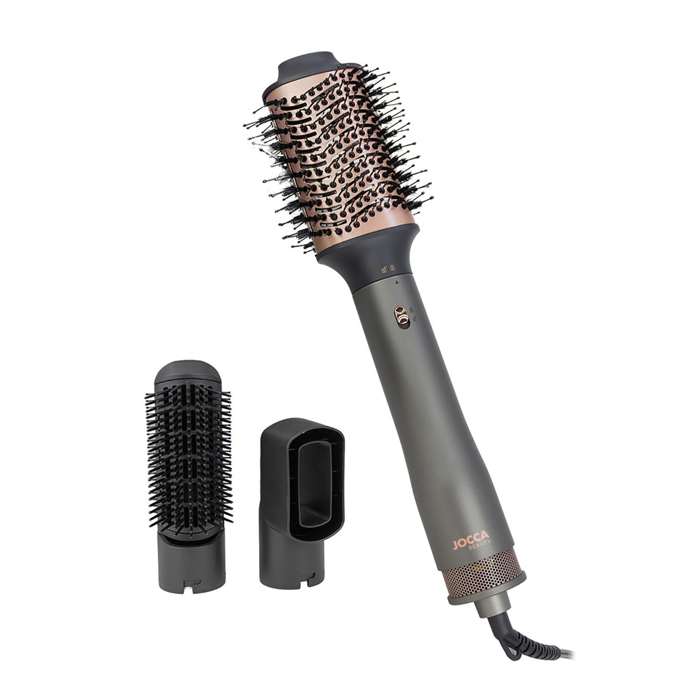 JOCCA 4-IN-1 Hair Dryer Brush With 3 Interchangeable Heads