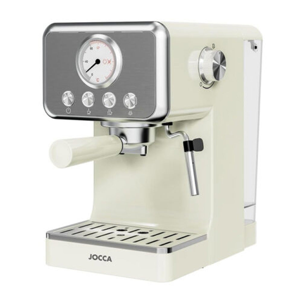 JOCCA Retro Espresso Coffee Machine 15 Bars With Removable Deposit 1.7L Creme