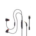 JBL Quantum 50C, InEar Wired Gaming Headphones, USB-C Dongle (Black) - JBLQTUM50CBLK