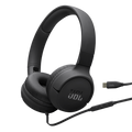 JBL Tune 520C, On-Ear Wired Headphones, USB-C, Hi-Res, (Black, Blue, Purple, White)