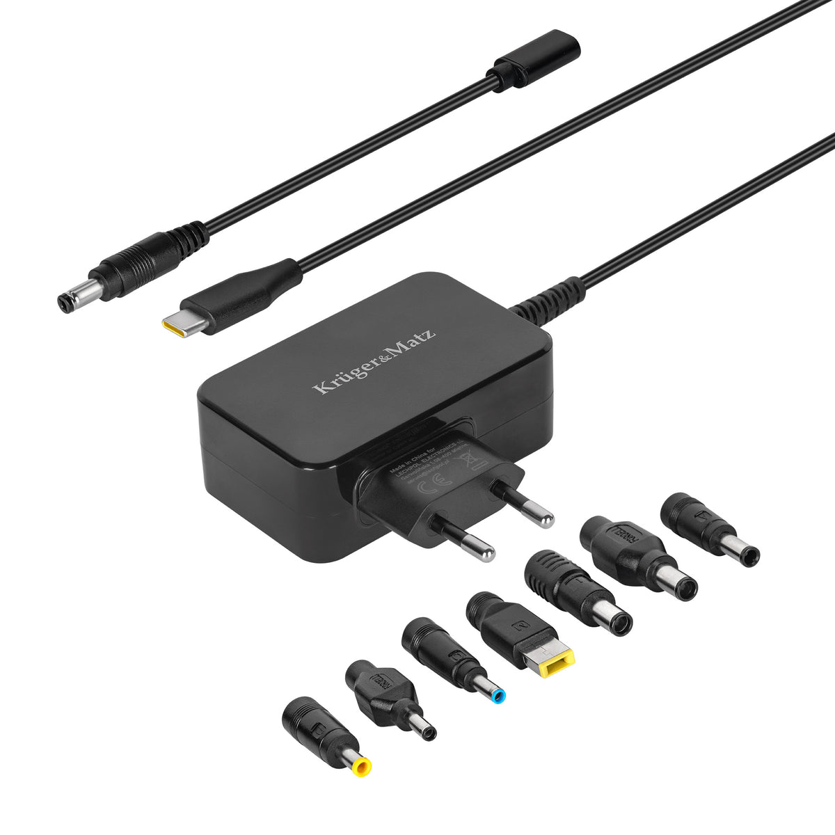 Universal φορτιστής laptop USB-C 45W για Dell/HP/Lenovo/Sony/Samsung με αποσπώμενο καλώδio Kruger&Matz