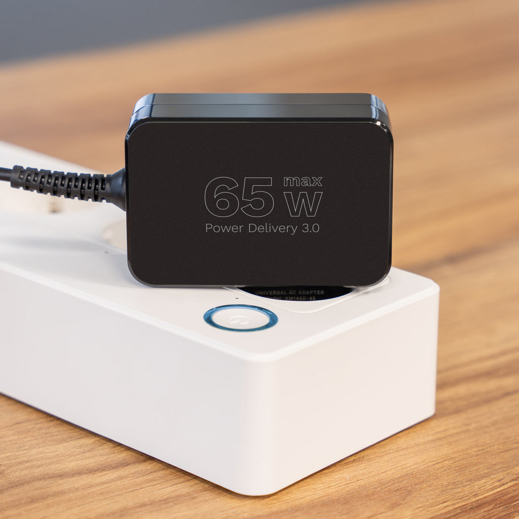 Universal φορτιστής laptop USB-C 65W για Dell/HP/Lenovo/Sony/Samsung με αποσπώμενο καλώδio Kruger&Matz