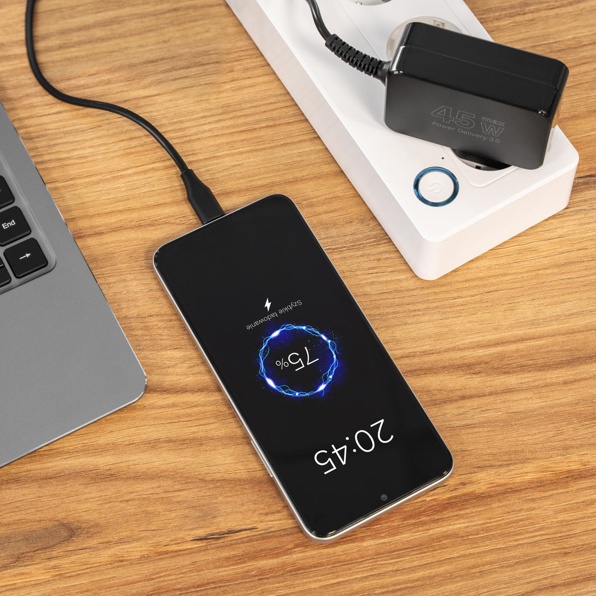 Universal φορτιστής laptop USB-C 65W για Dell/HP/Lenovo/Sony/Samsung με αποσπώμενο καλώδio Kruger&Matz