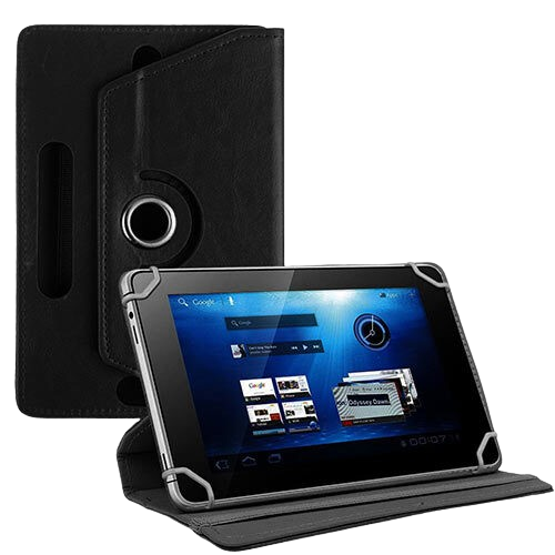 LAMTECH Black Universal 10.1'-10.4' Tablet Case With 360 Rotation