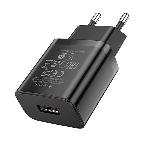 LAMTECH USB Travel Charger 2,1A Black