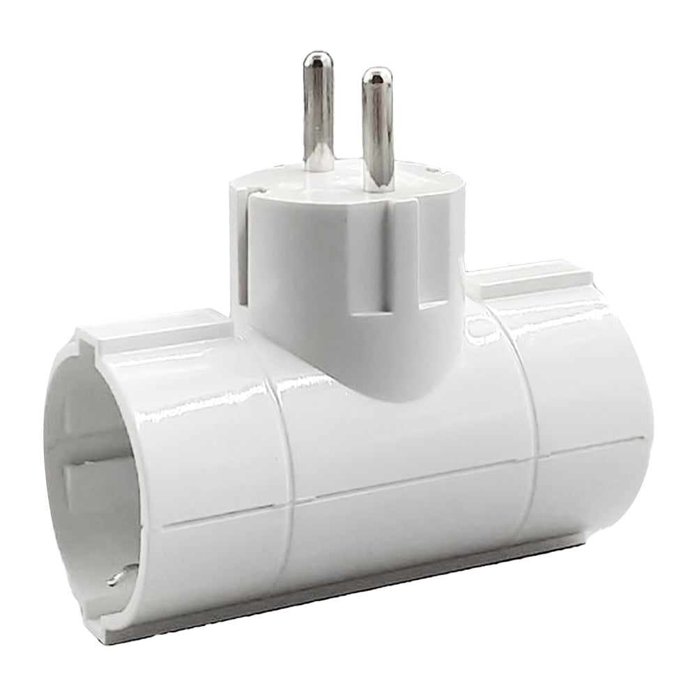LAMTECH POWER SOCKET SPLITTER WITH 2 SCHUKO OUTLETS WHITE