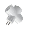 LAMTECH POWER SOCKET SPLITTER WITH 3 SCHUKO OUTLETS WHITE