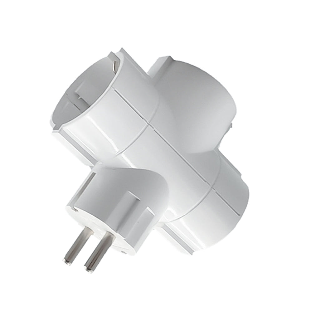 LAMTECH POWER SOCKET SPLITTER WITH 3 SCHUKO OUTLETS WHITE