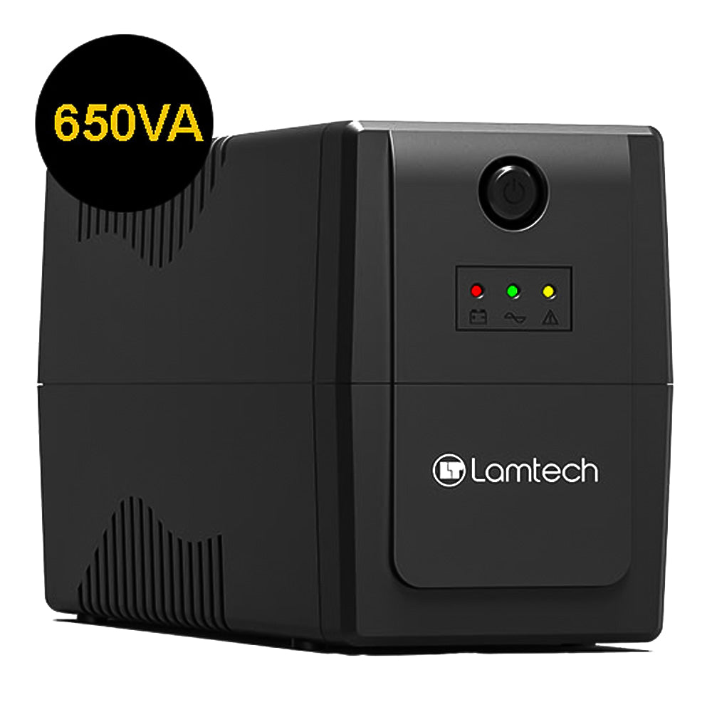 LAMTECH UPS With AVR 650V,CPU 12V7AH 2 Schuko Socket