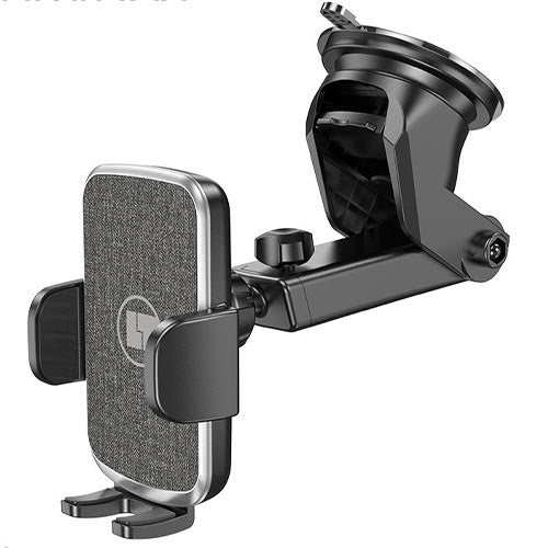 LAMTECH Telescopic Suction Cup Car Phone Holder Black