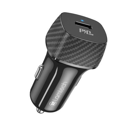 LAMTECH Premium Fast IN-Car Charger Type-C PD30W Black