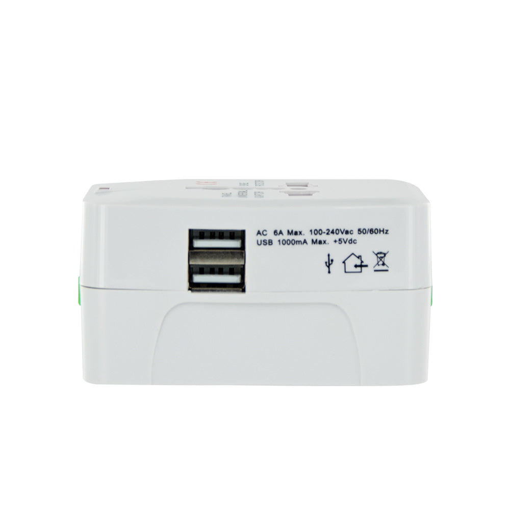LAMTECH Universal Travel Adapter With 2 USB Port 4 Different Plugs
