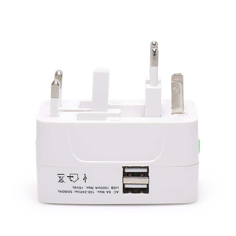 LAMTECH Universal Travel Adapter With 2 USB Port 4 Different Plugs