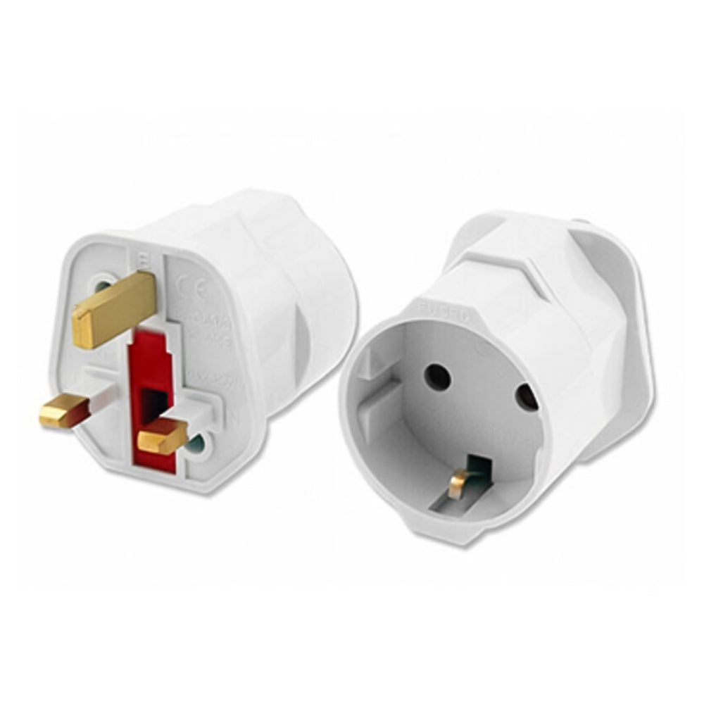 LAMTECH UK 13A TO EU Schuko Travel Adapter