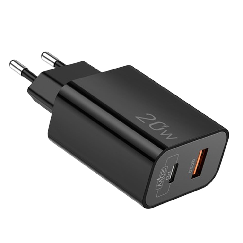 LAMTECH Charger USB QC3.0/Type-C 20W Black