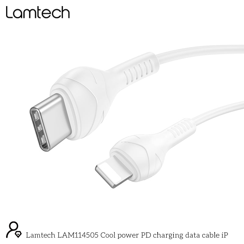 LAMTECH Fast Charging And Data Cable Type-C TO Lightning 1M 27W White