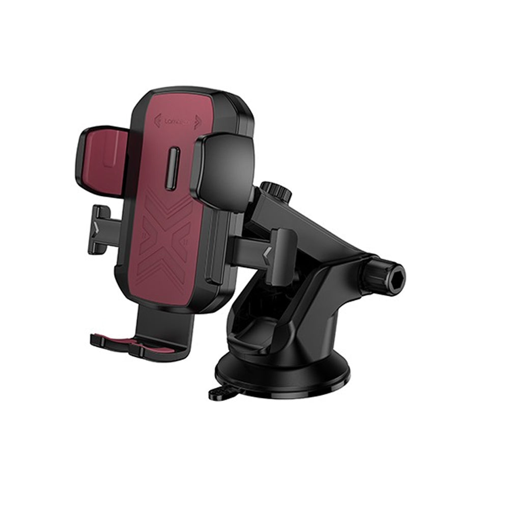 LAMTECH Multi-Angle Clamping Car Holder For Smartphones UP TO 7' Black/Red