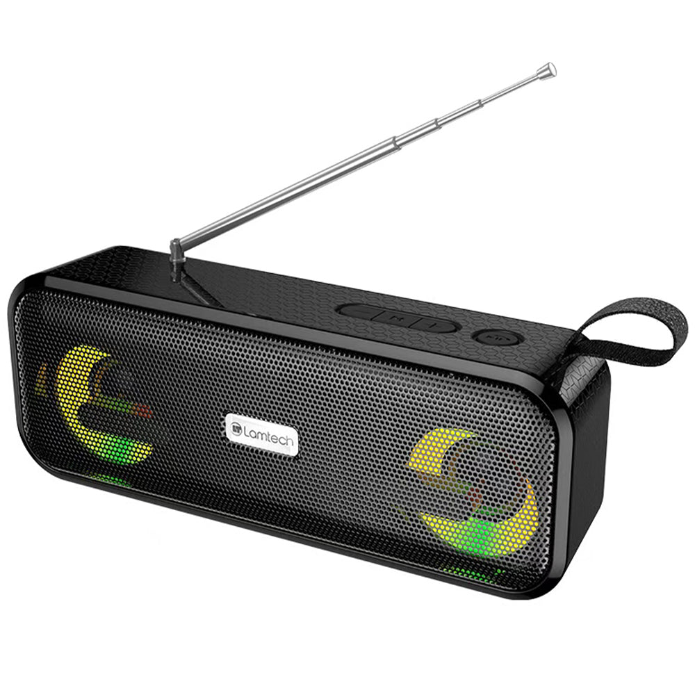 LAMTECH Portable BT FM Radio Speaker 10W Black