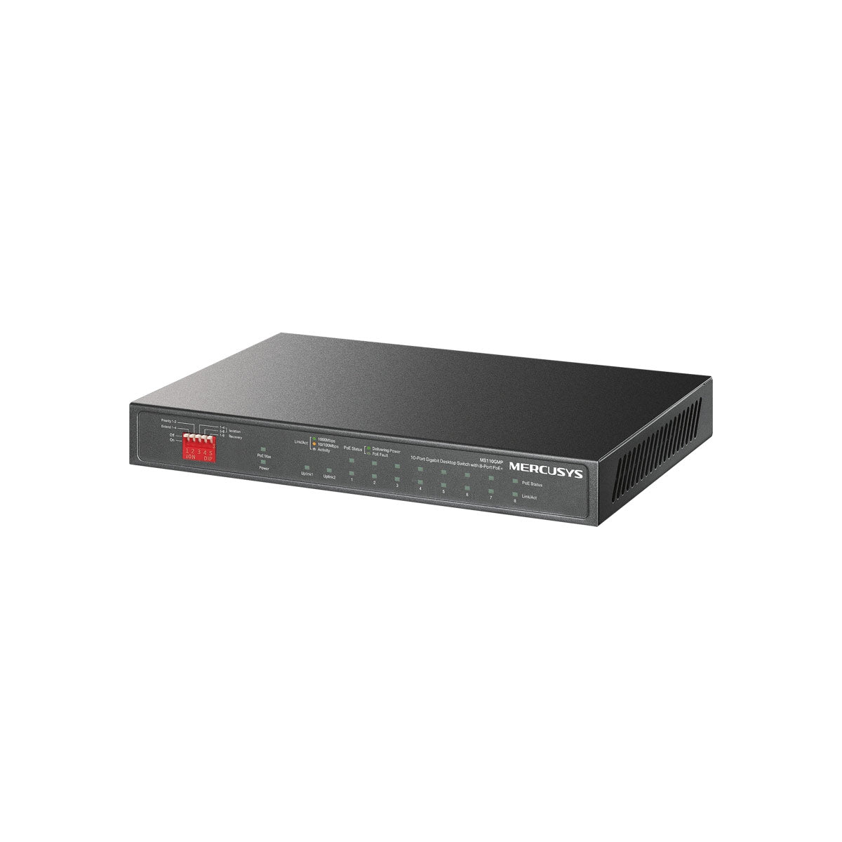 Mercusys MS110GMP 10-Port Gigabit Desktop Switch with 8-Port PoE+
