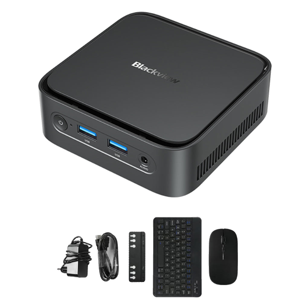 BLACKVIEW MINI PC 4-CORE AMD RYZEN 7 3700U SET (16GB+512GB) WIN11PRO BLACK