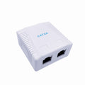 CABLEXPERT CAT6A FTP Double Port Surface Mount Box White