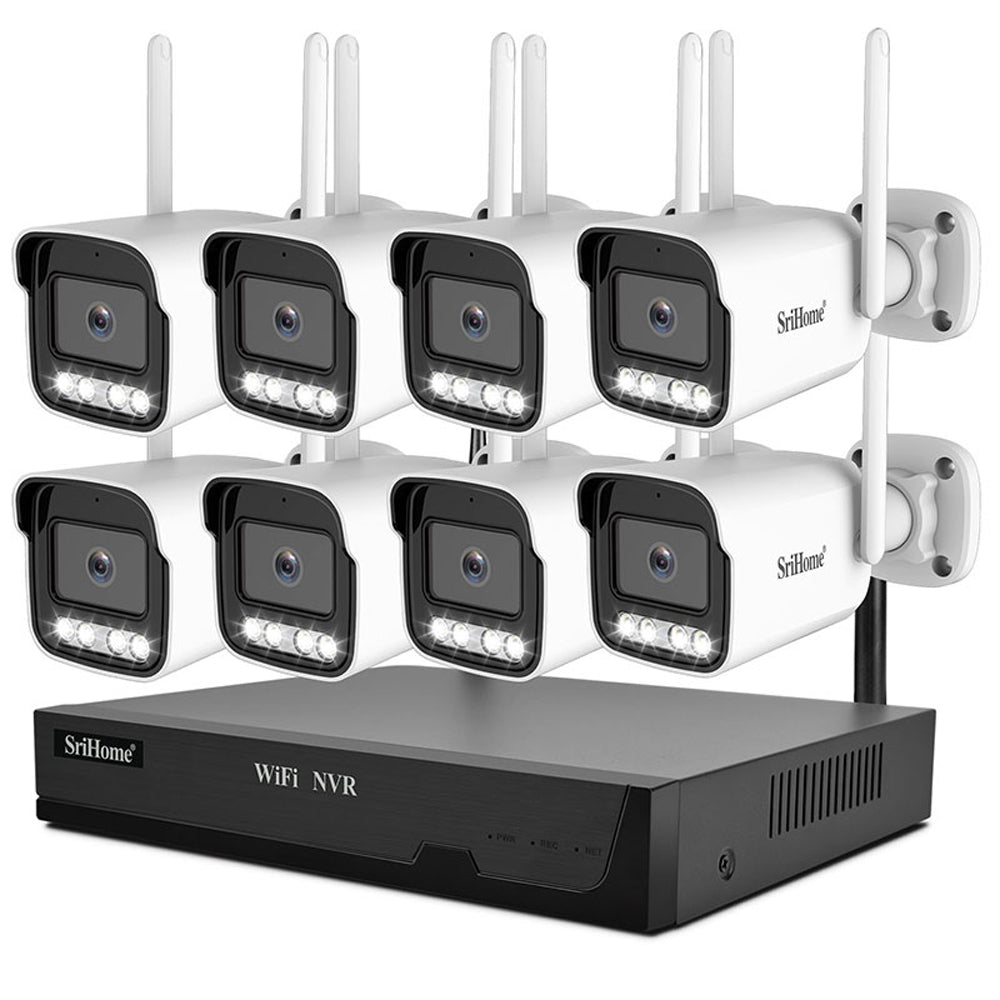 SRIHOME 5MP FHD 8CH WIRELESS NVR KIT