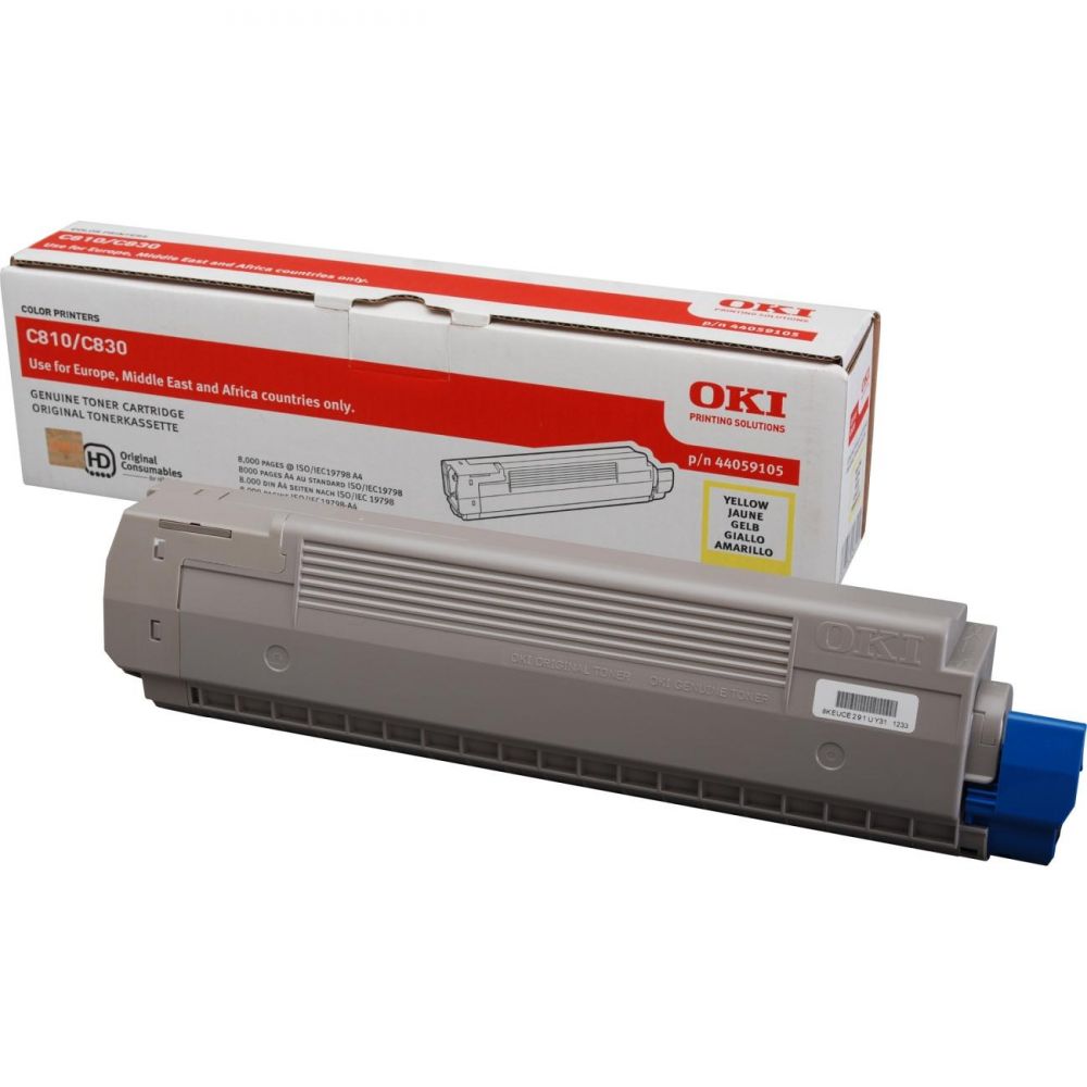 Toner Laser Oki 44059105 Yellow 8K Pgs
