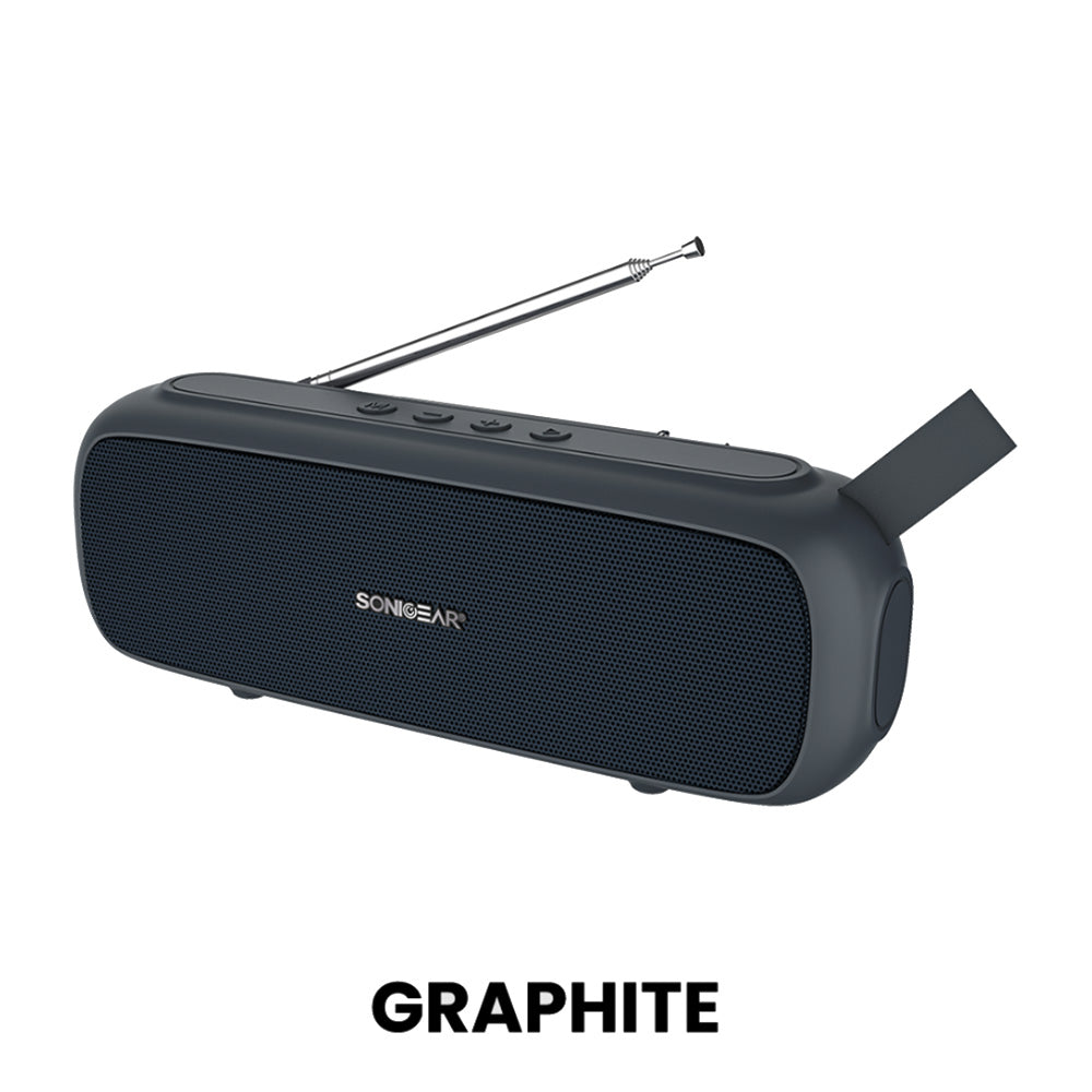 Sonic Gear Bluetooth 5.0 Super Bass FM Radio Graphite