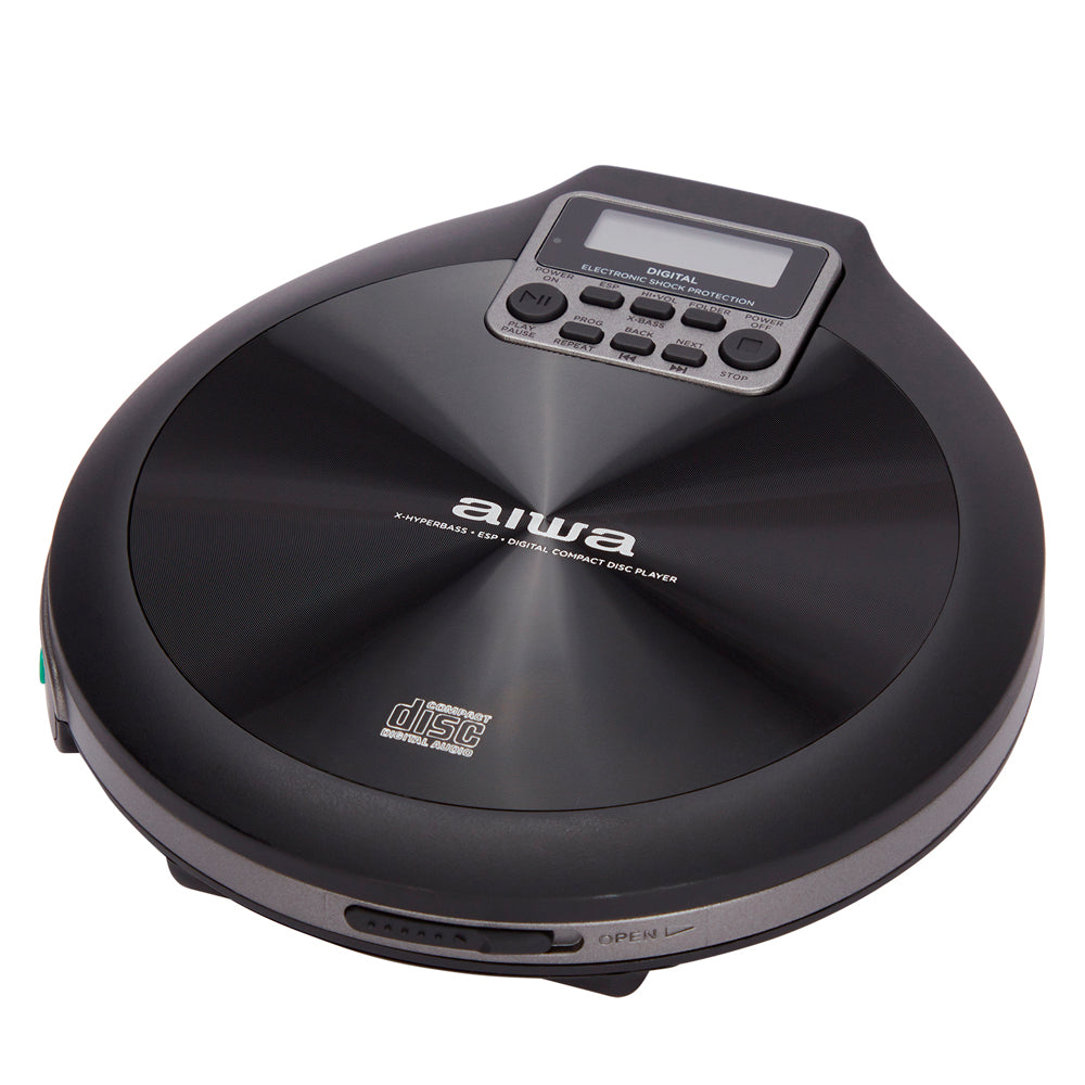AIWA Portable CD Player With Earphones Black