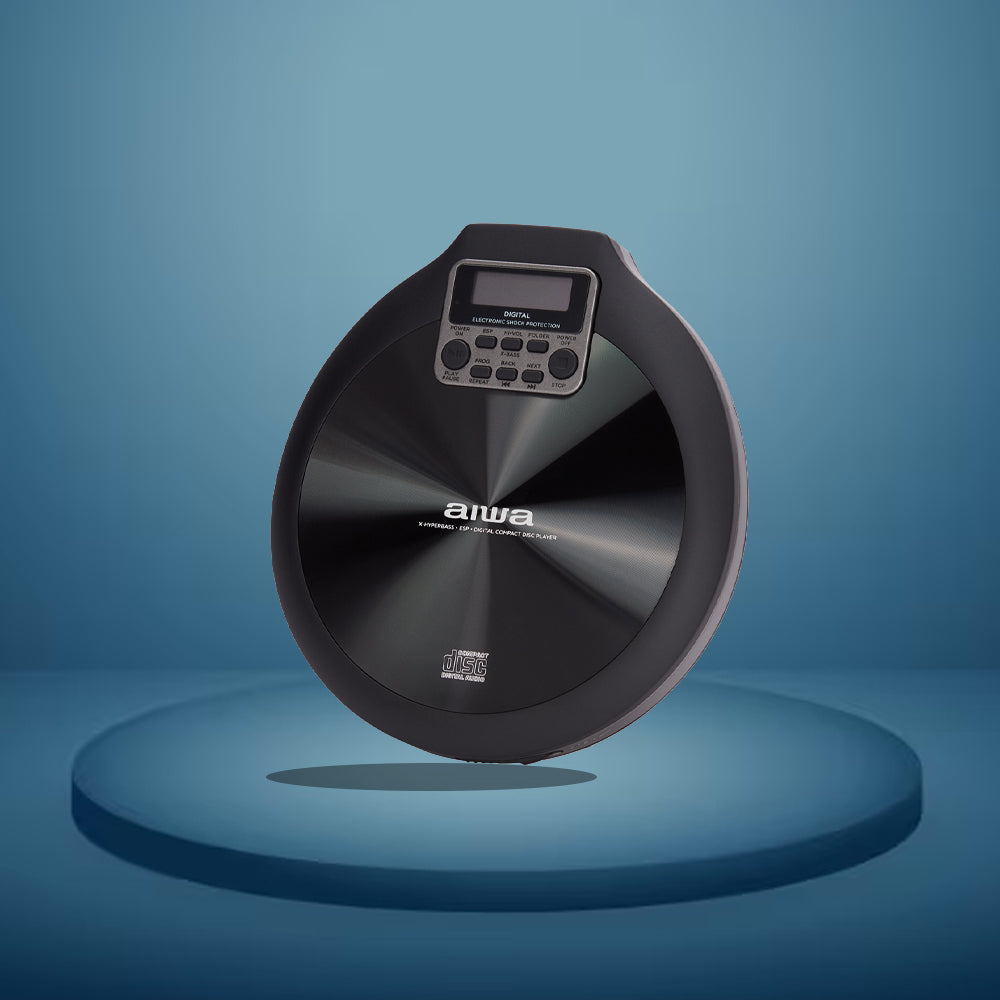 AIWA Portable CD Player With Earphones Black