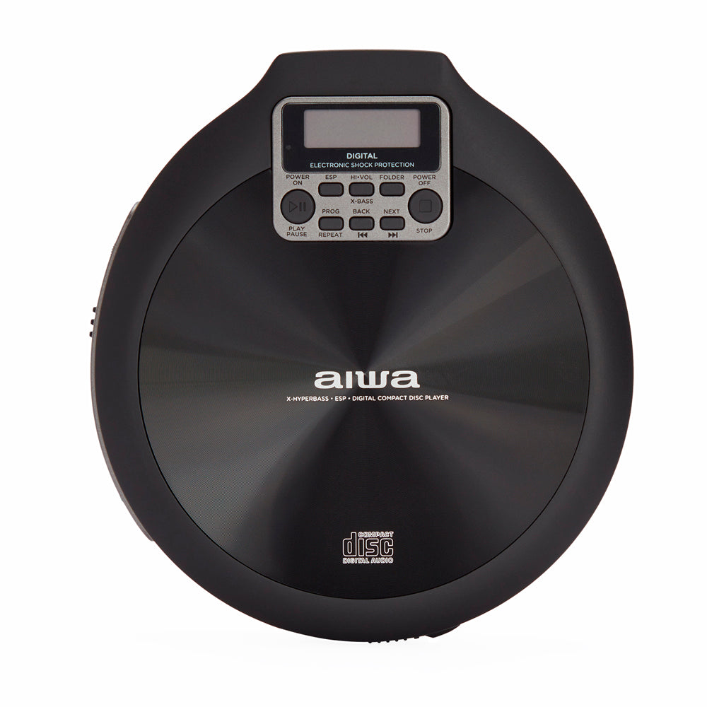AIWA Portable CD Player With Earphones Black