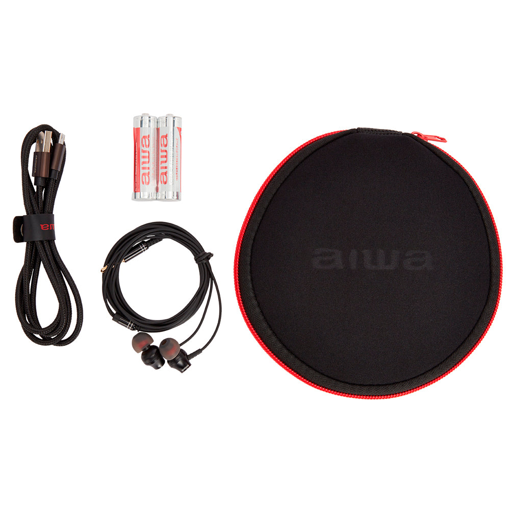 AIWA Portable CD Player With Earphones Black