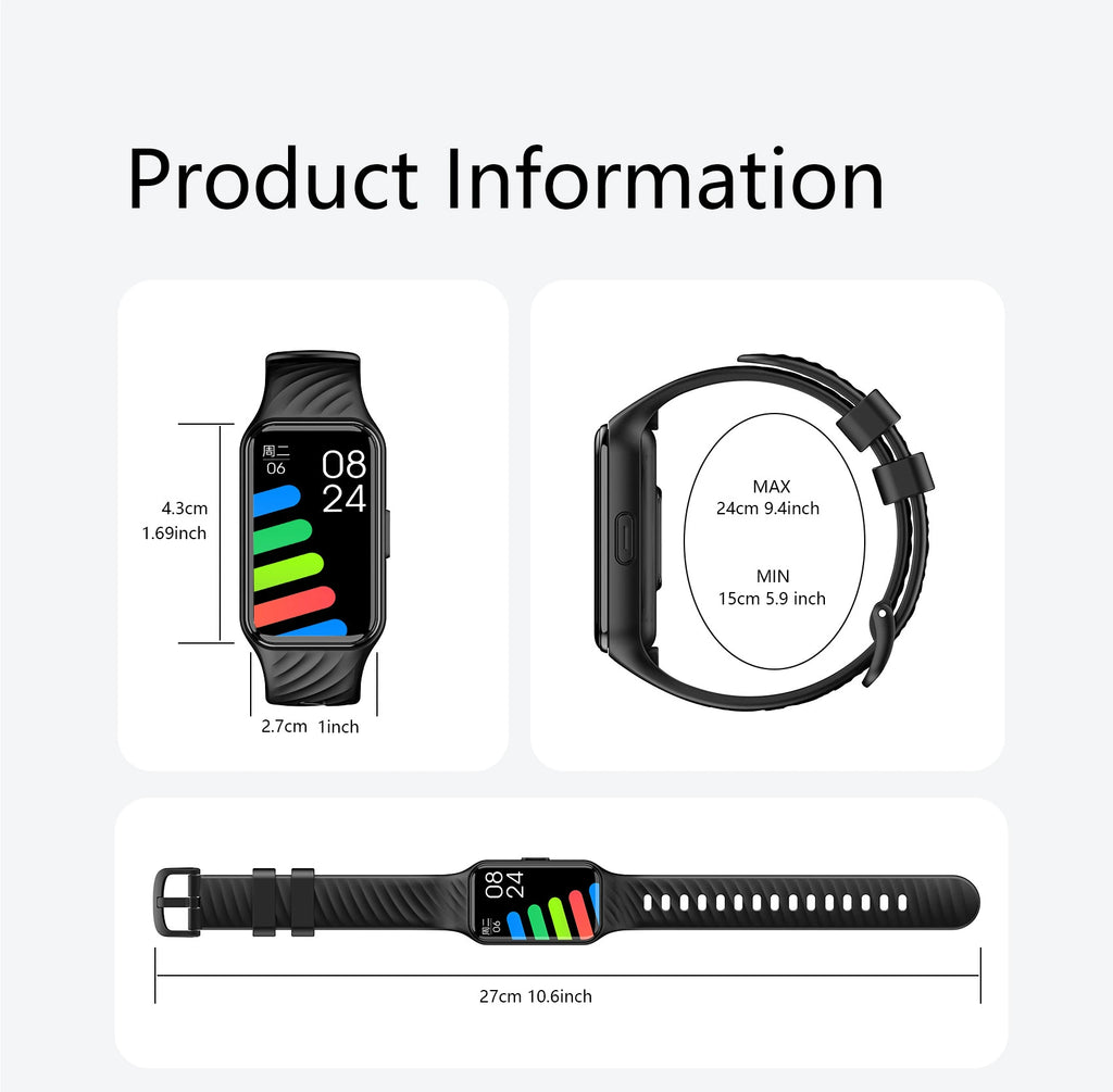 BLACKVIEW UNISEX SMARTWATCH BT5.2 IP68 BLACK