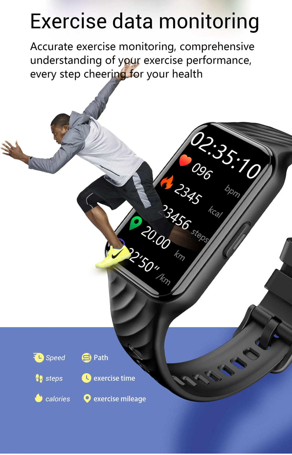 BLACKVIEW UNISEX SMARTWATCH BT5.2 IP68 BLACK