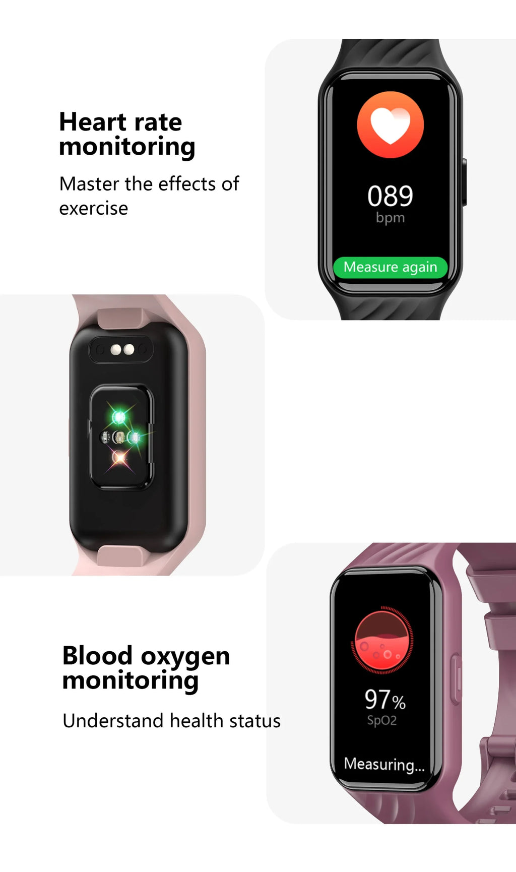 BLACKVIEW UNISEX SMARTWATCH BT5.2 IP68 PINK