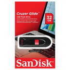 USB 2.0 Flash Disk SanDisk Cruzer Glide SDCZ60 USB A 32GB Μαύρο