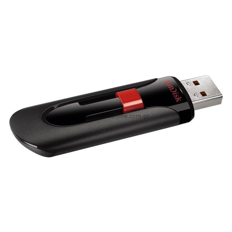USB 2.0 Flash Disk SanDisk Cruzer Glide SDCZ60 USB A 32GB Μαύρο